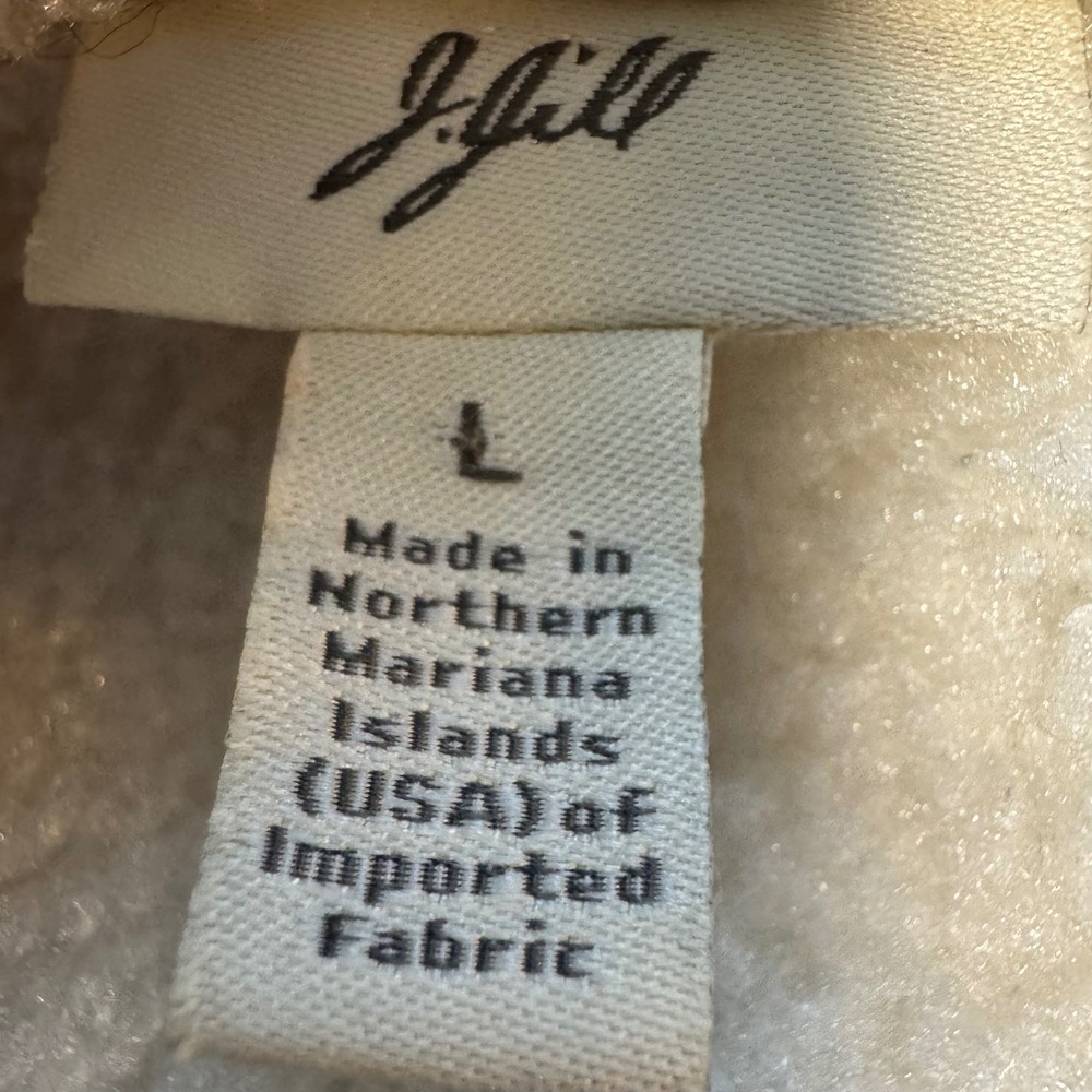 J Jill Cream Cozy Sherpa Like Fuzzy Shawl Collar Zip Up Vest‎ Women's Large EUC - Picture 2 of 6